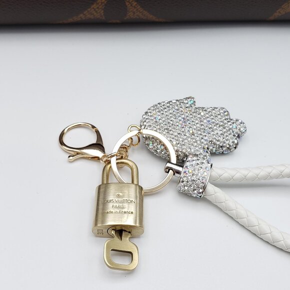 Authentic Louis Vuitton Lock & Key with unbranded Evil Eye Bagcharm - Picture 6 of 13